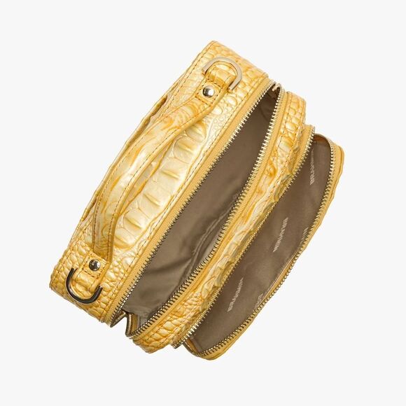 NWT Brahmin Tory Yellow Croc-Embossed Women's Bag - Picture 3 of 3